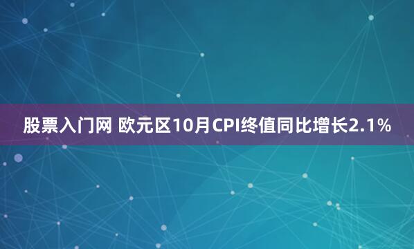股票入门网 欧元区10月CPI终值同比增长2.1%